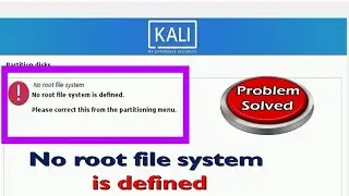 No root file system is defined in Kali.