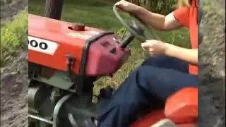 I'M AFRAID BUT I'M GOING! Riding a tractor for the first time.