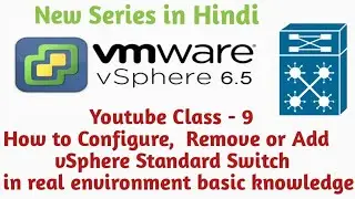 How to configure ,Add or remove vSphere ESXI standard vSwitch Complete cover view  | YouTube Class 9