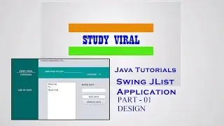 Java GUI - JList (Java Swing) Using Netbeans Part 01 - Study Viral