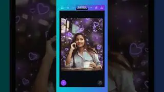 Neon Hearts Background Photo Effect in Canva 🔥