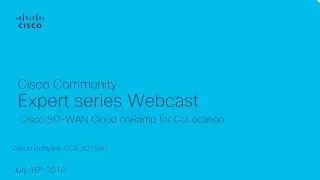 Cisco SD WAN Cloud onRamp for CoLocation