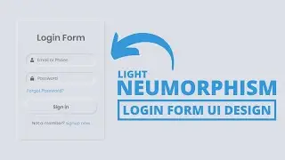 Neumorphism Login Form UI Design using HTML & CSS | CodingNepal