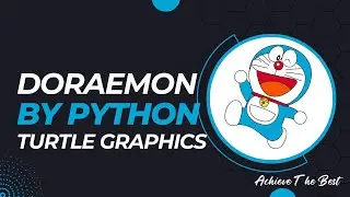 Doraemon Cartoon making by Python Turtle Graphics || Famous Doraemon Drawing by Code 