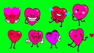 💝 VALENTINES HEART Animated Overlays (Green Screen Effects)