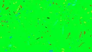 Green Screen | Chroma Key |  colorful confetti explosion on green screen | 4K | HD