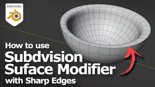 How to use subdivision surface modifier and keep sharp edges in Blender with shortcut