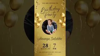 Cute Baby Birthday Invitation Video #birthdayinvitation