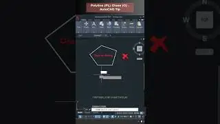 Closing Polyline (Automatically) | AutoCAD Tips #shorts #autocad