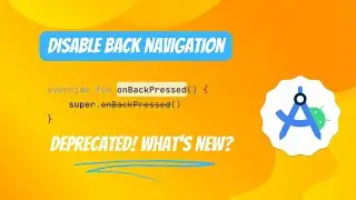How to disable back navigation in android New Way | Android