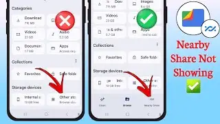 How To Fix Nearby Share Option Not Showing On Google Files | Nearby  Share Not Showing
