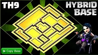 Best TH9 HYBRID BASE 2025 Layout ! Town Hall 9 Base COPYLINK - Clash of Clans 