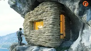 Man Builds Survival Shelter Under Rock | Start to Finish Build by 