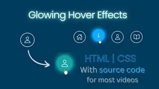 ✨ Glowing Icons Effects On Hover Using CSS And HTML