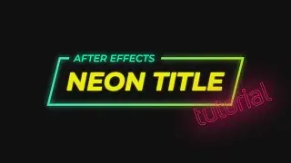 Neon Text Animation in After Effects: After Effects Tutorial || No Plugins ||