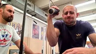 Maxim Chersky & Maxim Philippov 2020 Testing European&world armwrestling champs. Isometry. Sparring