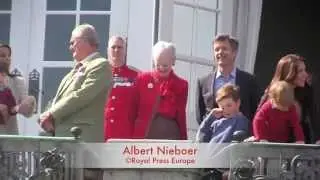 140416 Queen Margrethe celebrate 74th birthday in Aarhus