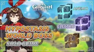 Genshin Impact | How to Solo Anemo Electro Geo Hypostasis Complete Guide with 100% HP (No Damage)