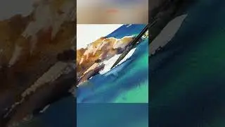 🌊 Как рисовать море акварелью? Рисуем волны акварелью | Акварель для начинающих