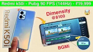 Pubg 90 Fps Phone Under ₹20,000⚡144Hz Display⚡Redmi K50i Pubg Test⚡