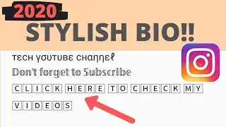 How to Write Instagram Bio in Stylish Fonts | Change Instagram Bio Font Style