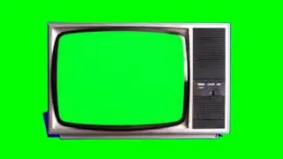 (No Copyright) Green screen effect old TV