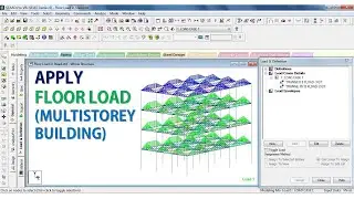 Apply Floor Load to Multi Storey Building | Staad Pro | Tutorial 07