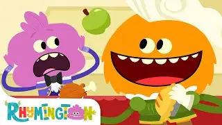 Dinner Time Rhyme | Monster Cartoon | Rhymington Square