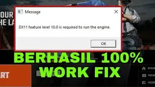 PUBG LITE Fix DX11 Error Feature Level 10.0 is Required To Run The Engine
