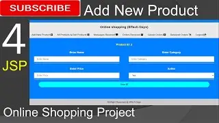 4. Online Shopping project in jsp - Add New Product Page (Eclipse IDE,Tomcat Sever, MySQL Database)