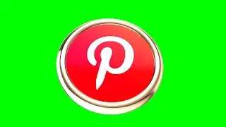 Green screen Footage | Pinterest 3D Logo Animation Loop