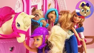 ИГРОВОЙ НАБОР BARBIE Лошади и ранчо | Набор Барби Mattel для верхновой езды c лошадьми