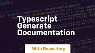 Typescript generate documentation