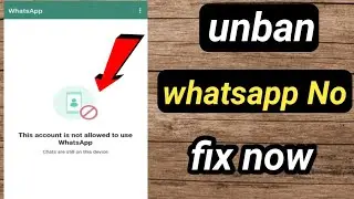 This account cannot use whatsapp Problem / how to fix this account cannot use Whatsapp