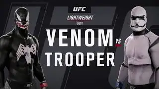 Venom vs. Stormtrooper (EA Sports UFC 2) - CPU vs. CPU - Crazy UFC 👊🤪