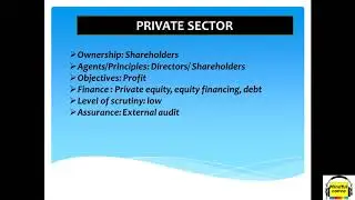 Difference between Private Sector & Public Sector Organisation|ACCA| SBL|Strategic Business Leader|