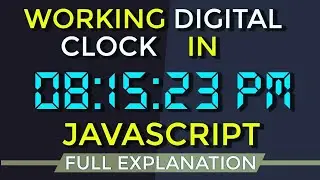 Digital Clock using JavaScript : Working Clock with Digital Font (2018) | Clock using JavaScript