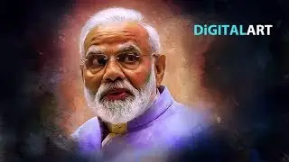 Narendra Damodardas Modi MP # Smudge Painting # Modern Digital Painting # Speed Art