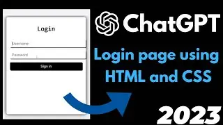 Create a simple Login page website with HTML and CSS using ChatGPT tutorial