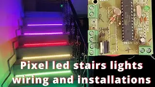 Pixel led stairs lights wiring and installations