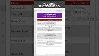 Excel Tip: How to Count Items within Text Using TEXTSPLIT