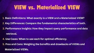 "VIEW vs. Materialized VIEW: The Key Differences You Need to Know!"