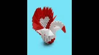 3D origami Small Peacock