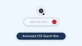 Awesome CSS Search Box Using HTML And CSS  || CSS Animated Search Box