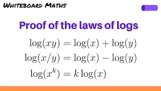 Proving the laws of logarithms