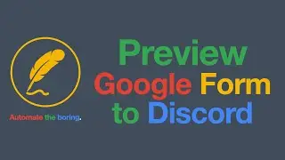 [Preview] Discord Integration with Google Forms with Apps Script