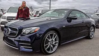 Brand New Lunar Blue 2019 Mercedes-Benz E 53 4MATIC+ Coupe AMG tour with Kara