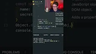 How to hide object properties from console logs and iteration 