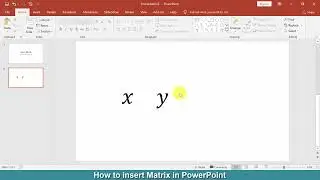 How to insert Matrix in PowerPoint