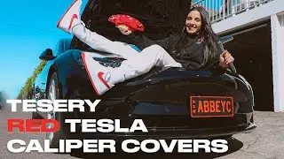 Installing Tesery Red Caliper Covers on my Tesla!
